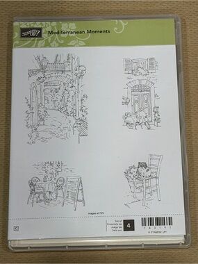 Stampin' Up! Mediterranean Moments Stamp Set - White, Green